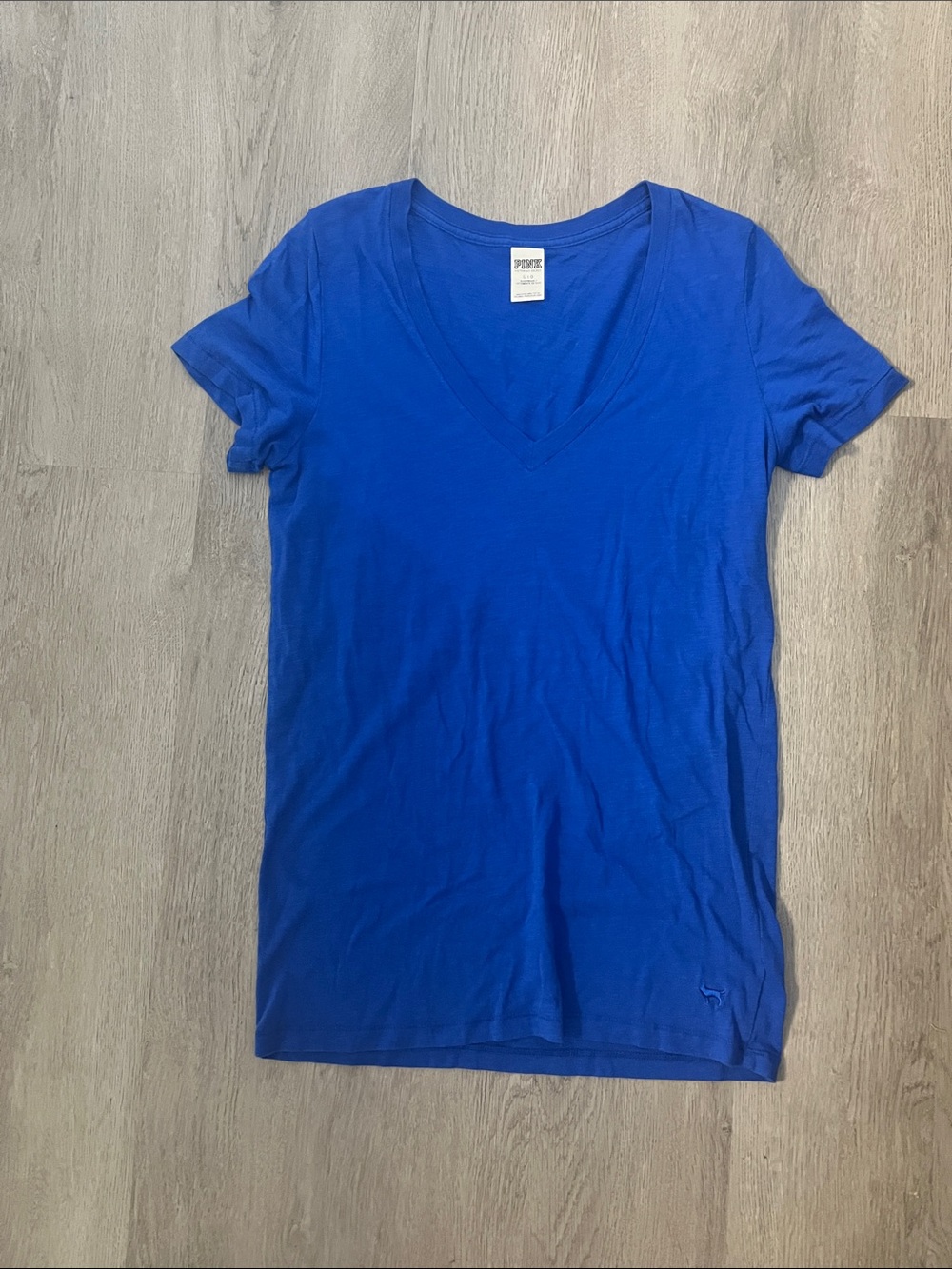 PINK Royal Blue V-Neck Women's Tee